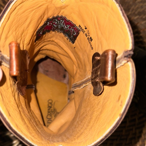 Embroidered Leather Cowboy Boots Old Gringo Bonnie - Picture 8 of 11